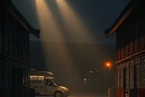 像素之城横版剧照：霓虹街区的低分辨率像素风格天际线